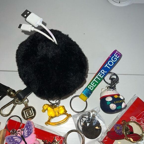 Keychain Lot Of 10 New-Preowned Bundle Keyring Resellers Flea market Collectors - Picture 5 of 6